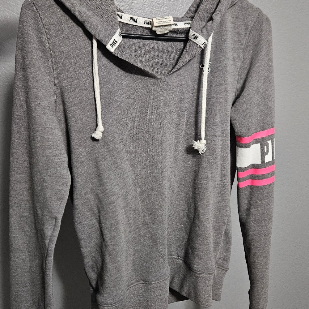 PINK Women's Hoodie, XS, Grey